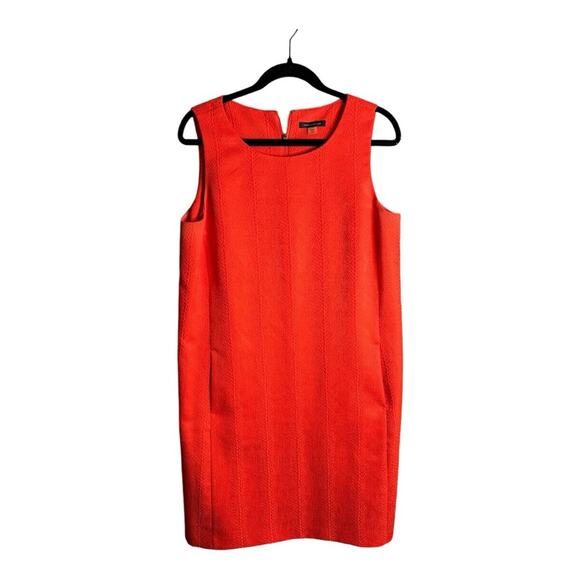 Tommy Hilfiger Orange Sleeveless Sheath Dress Pocket Detail Size 12 - Picture 1 of 8